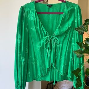 topshop tie blouse